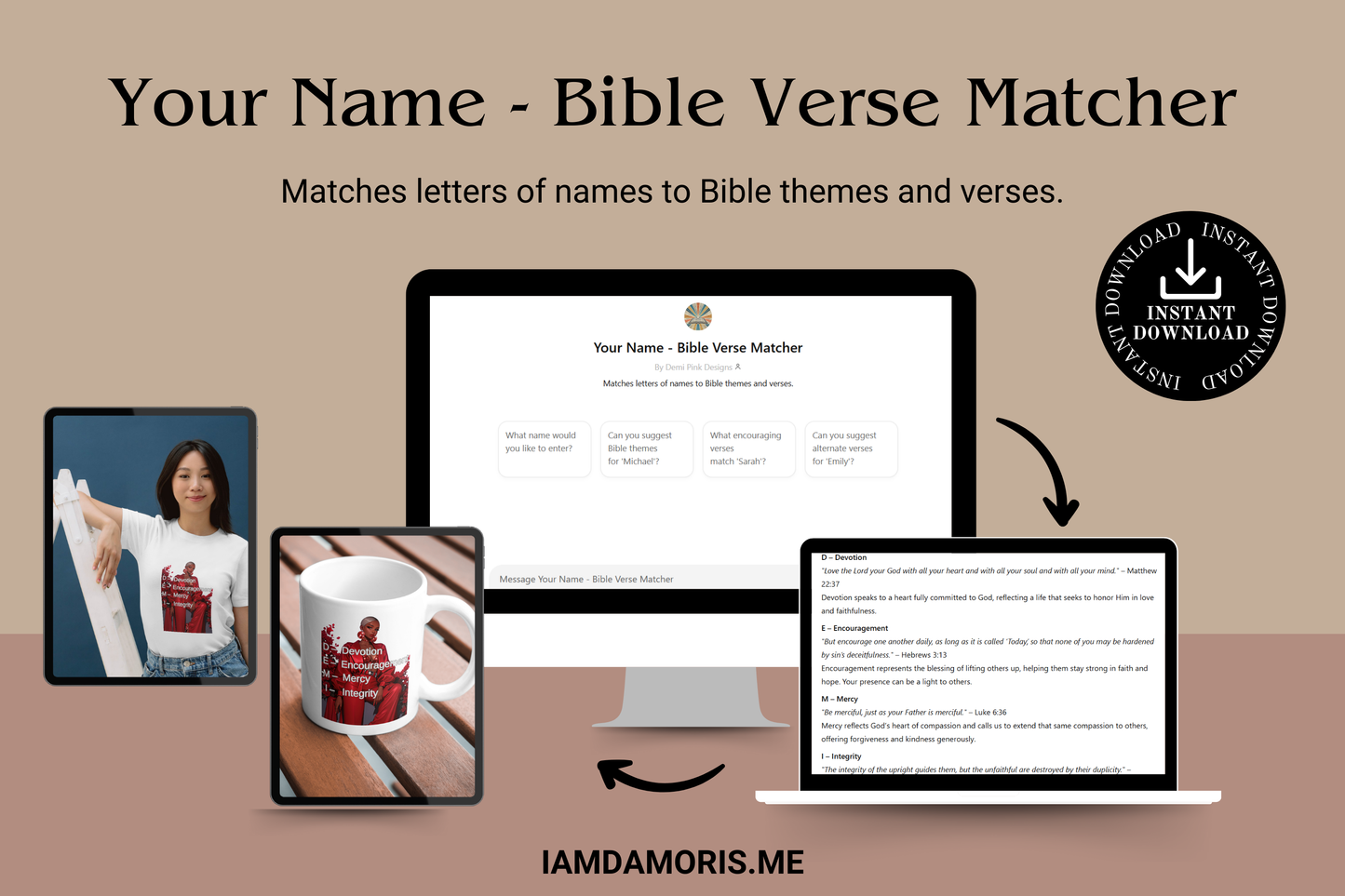 Personalized Name-to-Bible Verse Generator 🌟 Create Custom Faith-Based Gifts & Products