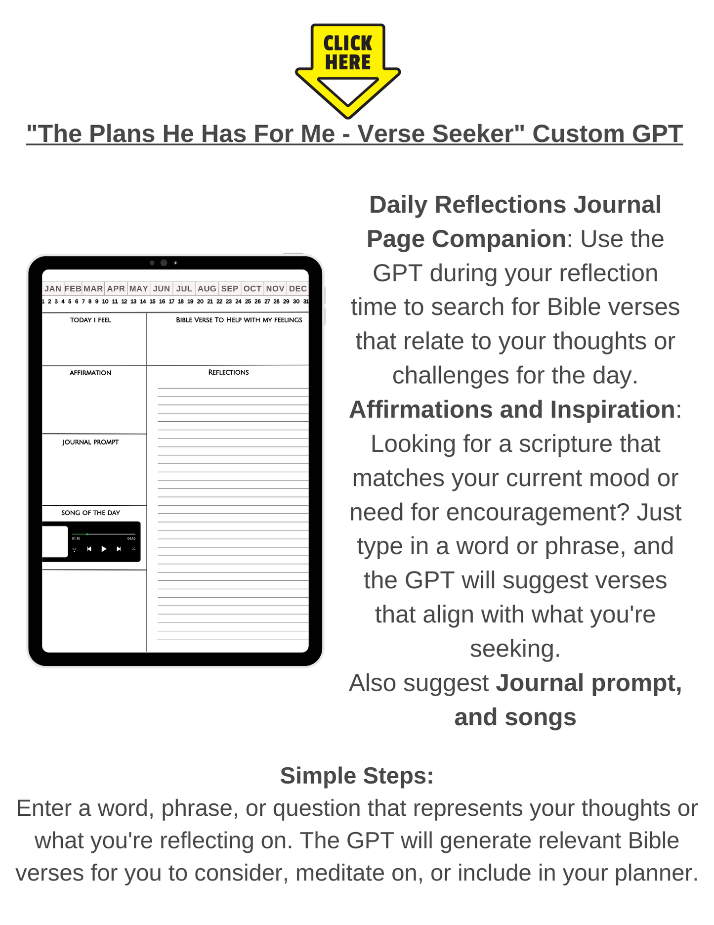 2025 Minimalist Digital Planner – Fearfully and Wonderfully Made Series - Tan