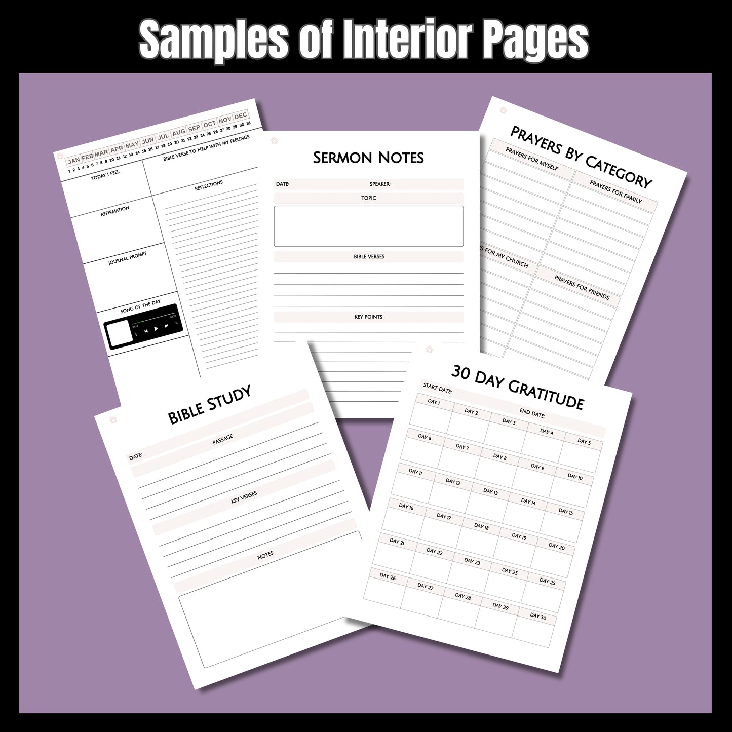 Undated Digital Faith Journal V4 with Affirmation Stickers & Companion GPT